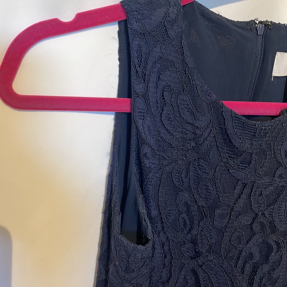 Belle Badgley Mischka size 2 navy floor length gown. - Picture 5 of 7